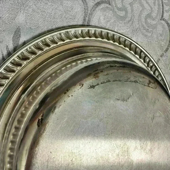 Sheridan Silver On Copper Vintage Used Serving Bowl - Picture 6 of 8